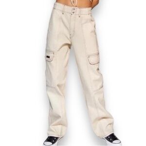 BDG Cream Straight Leg Jeans